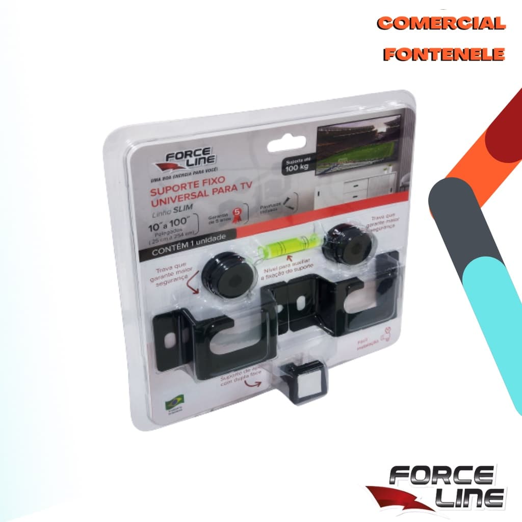 SUPORTE FIXO PARA TV UNIVERSAL - FORCE LINE