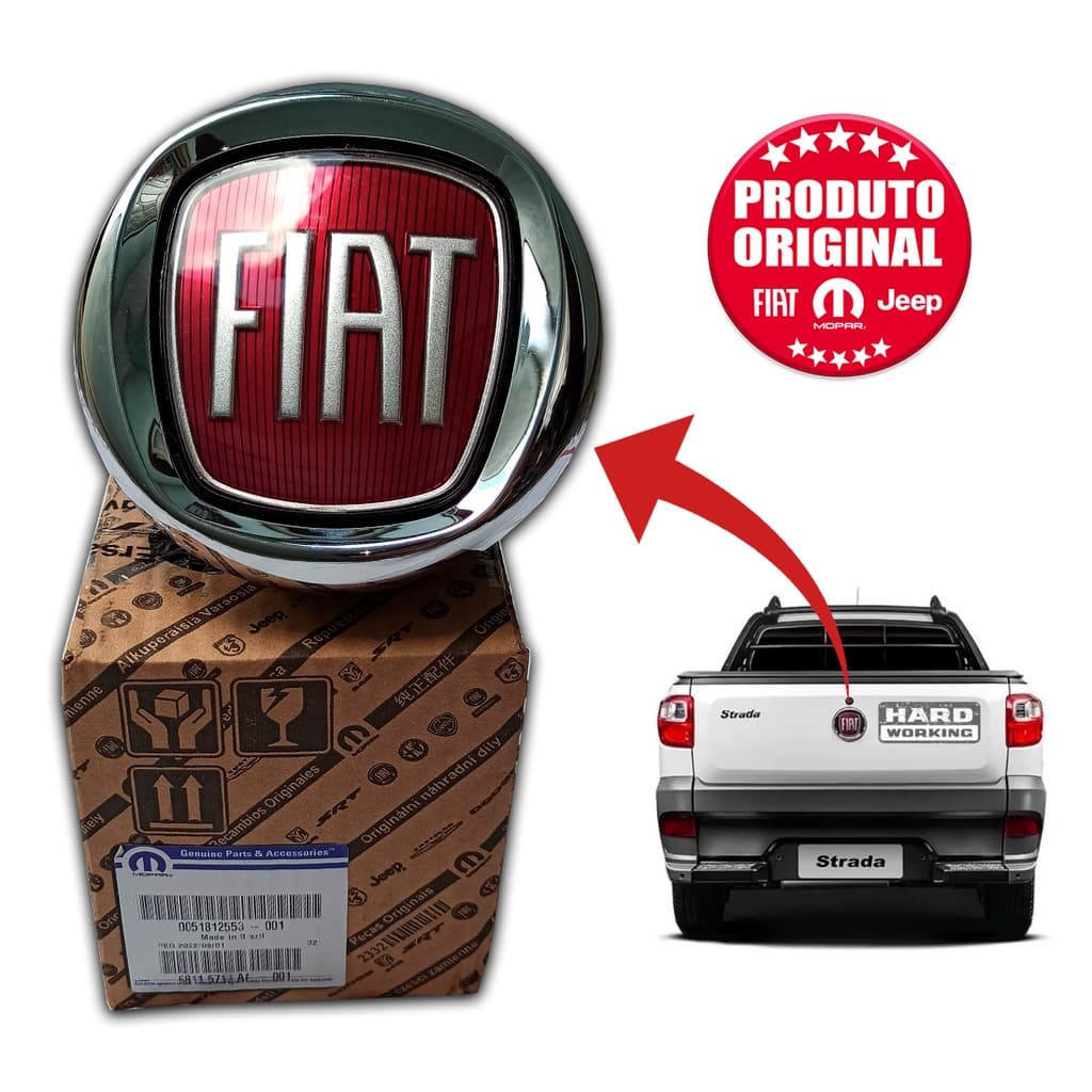 MAÇANETA TAMPA TRASEIRA STRADA 2008 2009 2010 2011 ATE 2020 ORIGINAL MOPAR FIAT 51812553