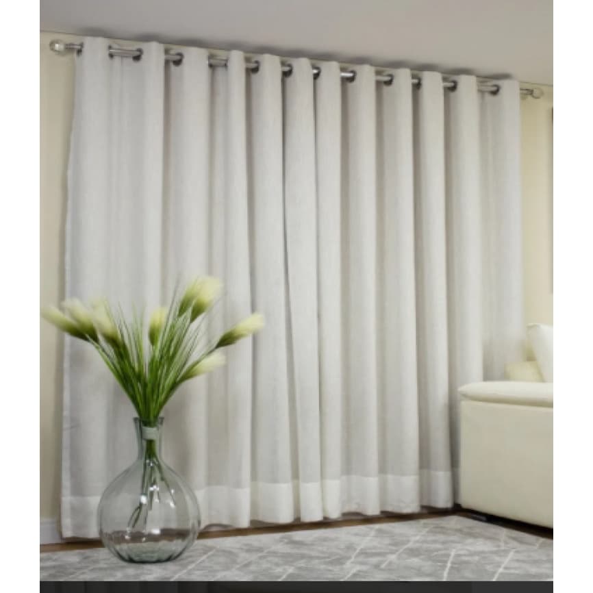Cortina Voil Gaze de Linho com Blackout 2,00 x 2,10 mts para Sala ou Quarto Escritorio Otima para Decoração