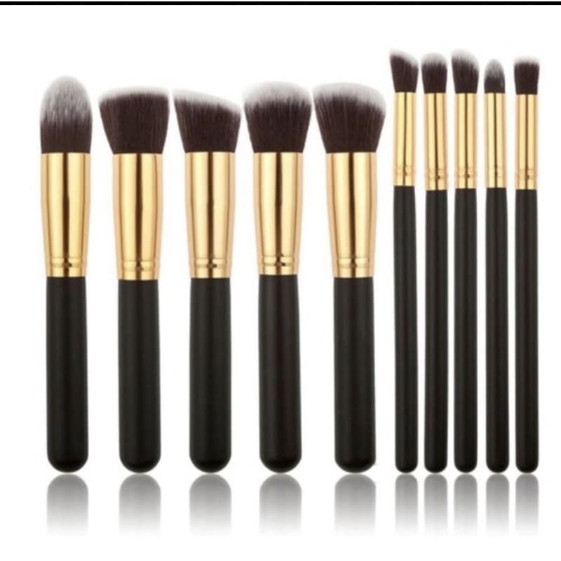 Kit 10 Pinceis de Maquiagem Profissional