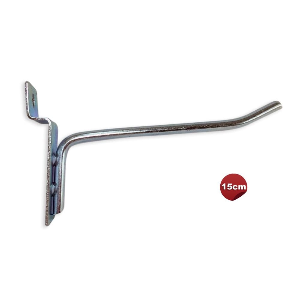 Ganchos Expositor Para Painel Canaletado de 15cm 100 Unids e 20cm 50 Unids Zinco