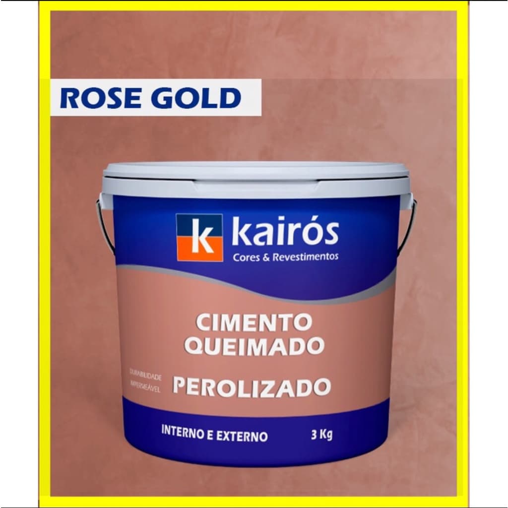 Cimento queimado cor Rose Gold 3kg