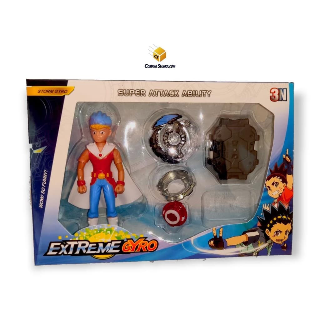 Brinquedo Beyblade Burst Xcallius c/ super lançador + grip pião e boneco
