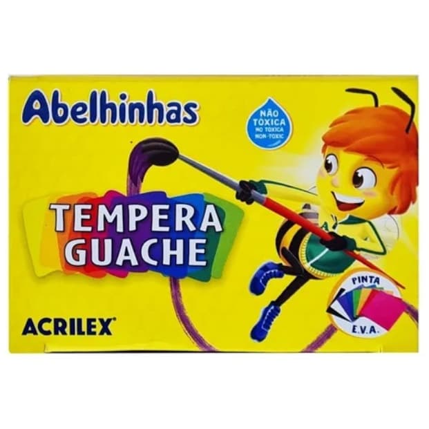 Têmpera Guache 6 Cores 15ml Acrilex