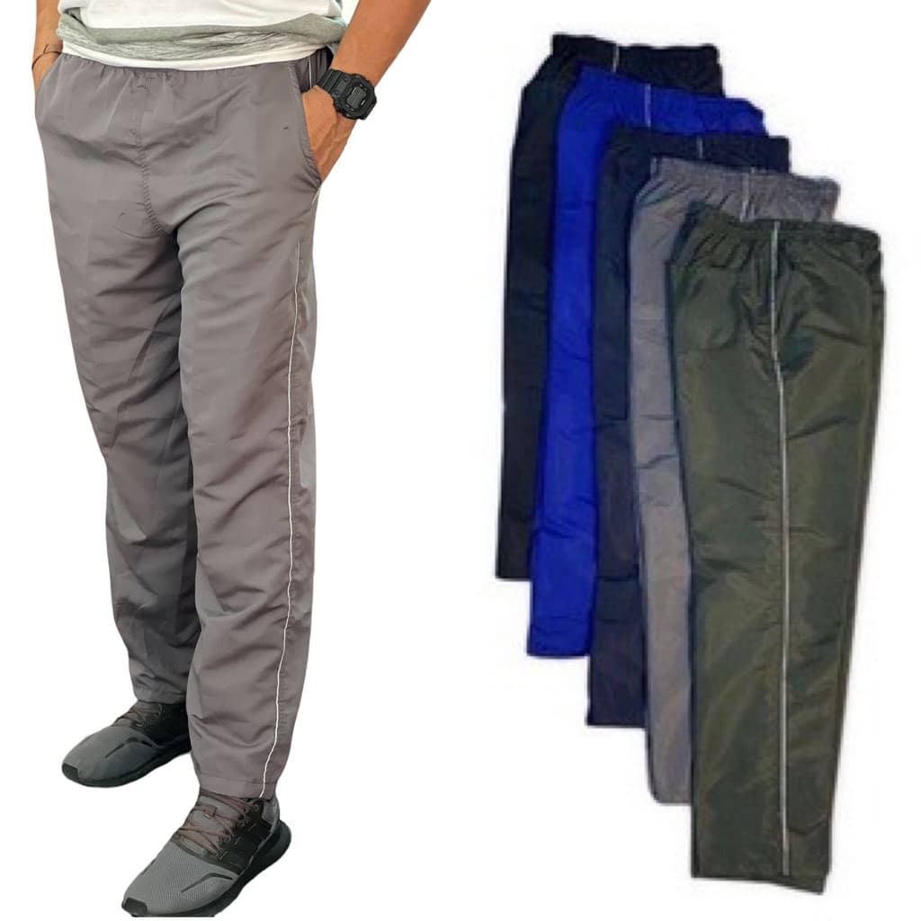 Plus Size -  Calça Tactel Adulto com 3 Bolsos - Costura Tripla -  Vivo na Lateral - Moda Unissex