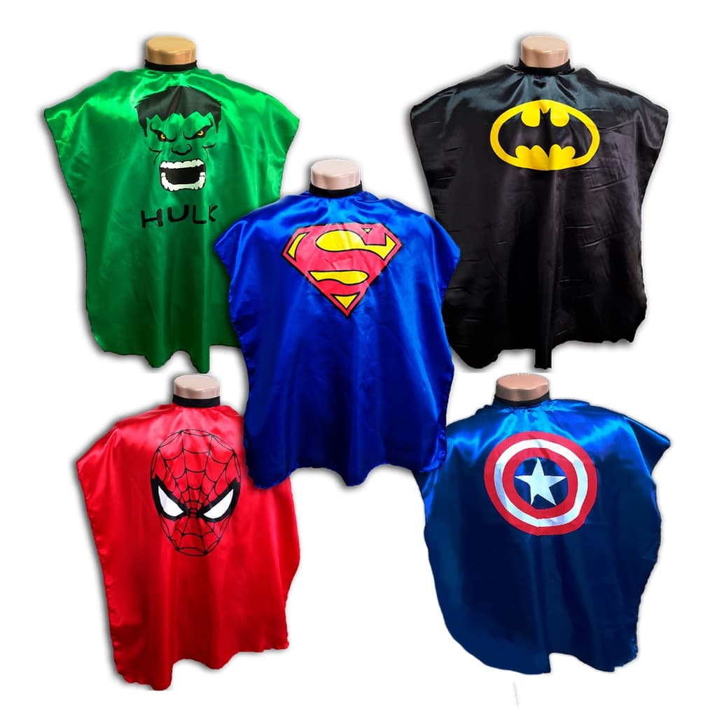 Capa de Corte Barbearia Ziper Infantil Super Herois