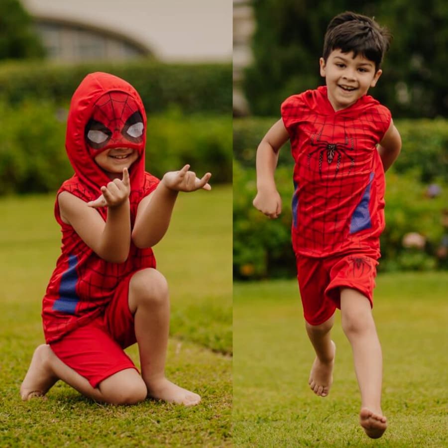 Conjunto Infantil de Anime Masculino Fantasia Homem Aranha Juvenil Patrulha Canina