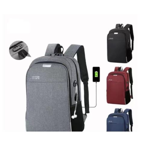 DC Mochila notebook Anti furto e Anti-roupo com Cadeado e Entrada Fone de ouvido e USB 1816 envio imediato