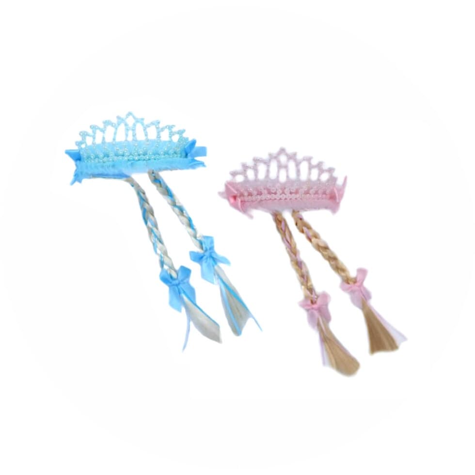 Arco Tiara de Coroa com trança infantil - Carnaval