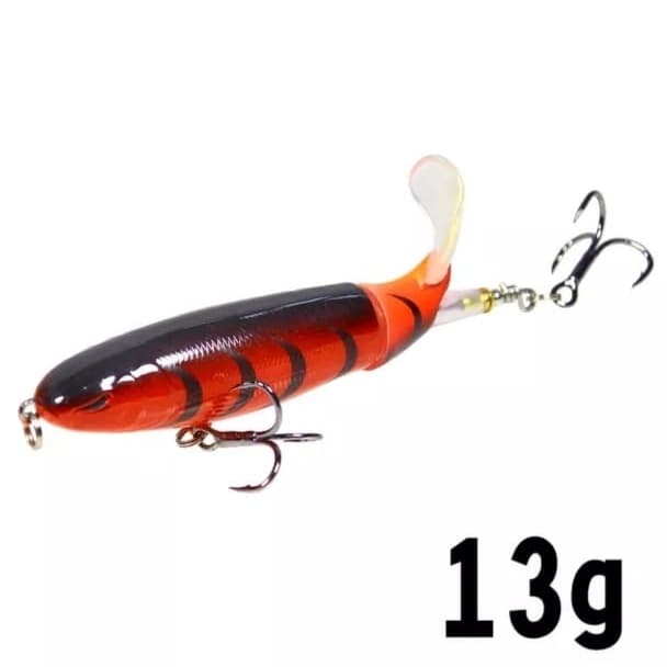 Isca Artificial de Superfície Com Hélice (WO100) Tucunaré, Robalo, Dourado, Traíras.