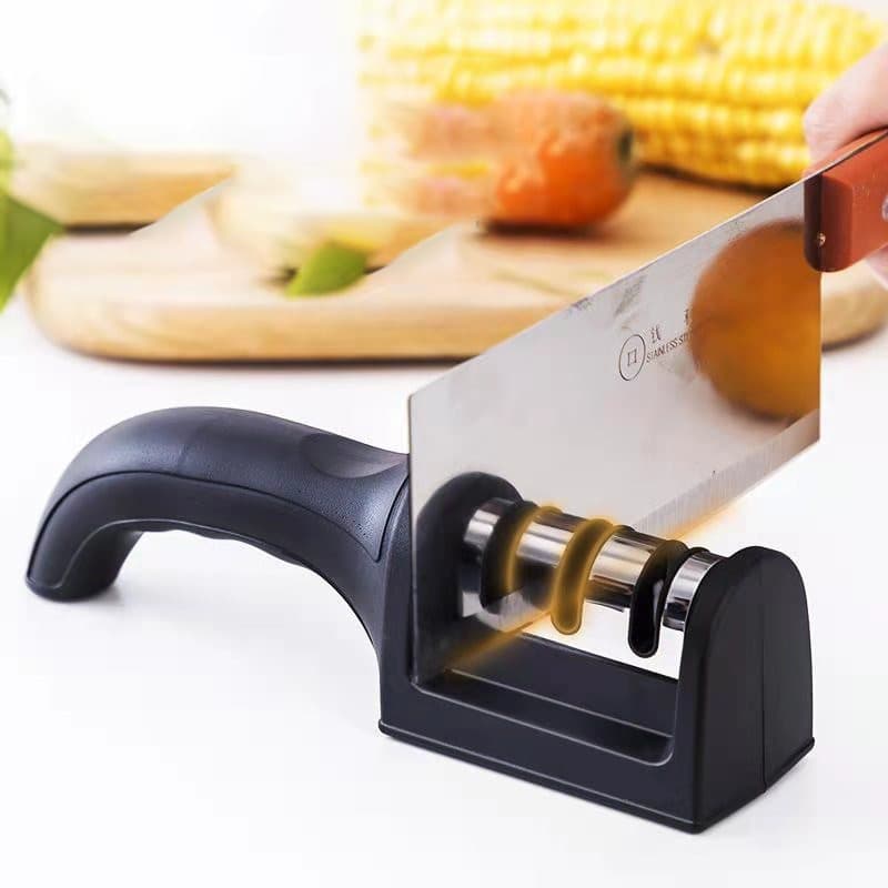 Amolador Afiador De Facas Em Aço Inox Com 3 Afiadores, Amolador De Faca Professional
