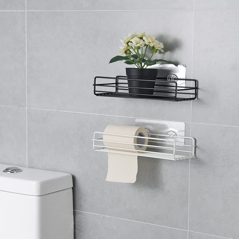 Suporte Para Porta Shampoo organizador de sabão Prateleira De Banheiro Ou Cozinha e Banheiro Metal De Aço Só Usa Adesivo Para Parede