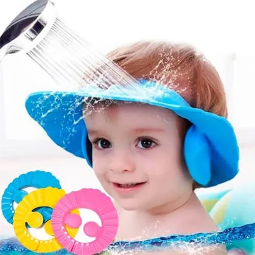 Chapéude Menina com Viseira Protetor Infantil De Banho Utilidades