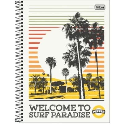 Caderno Escolar 1 Matéria Espiral 80 Folhas