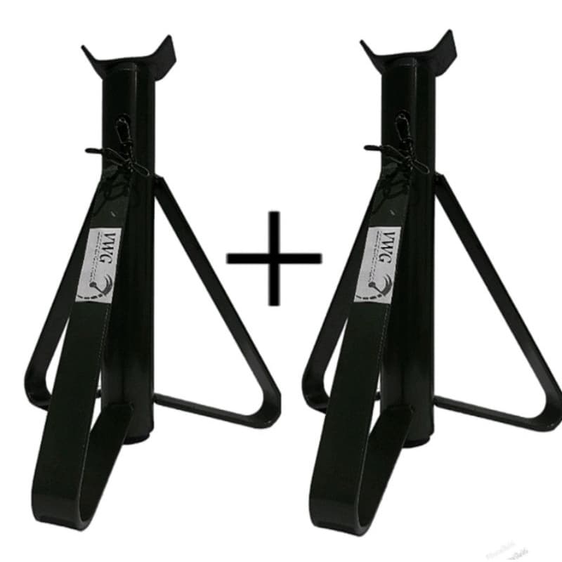 Kit c/ 2 cavaletes automotivo apoio tripé Veiculo 2 Toneladas vermelho