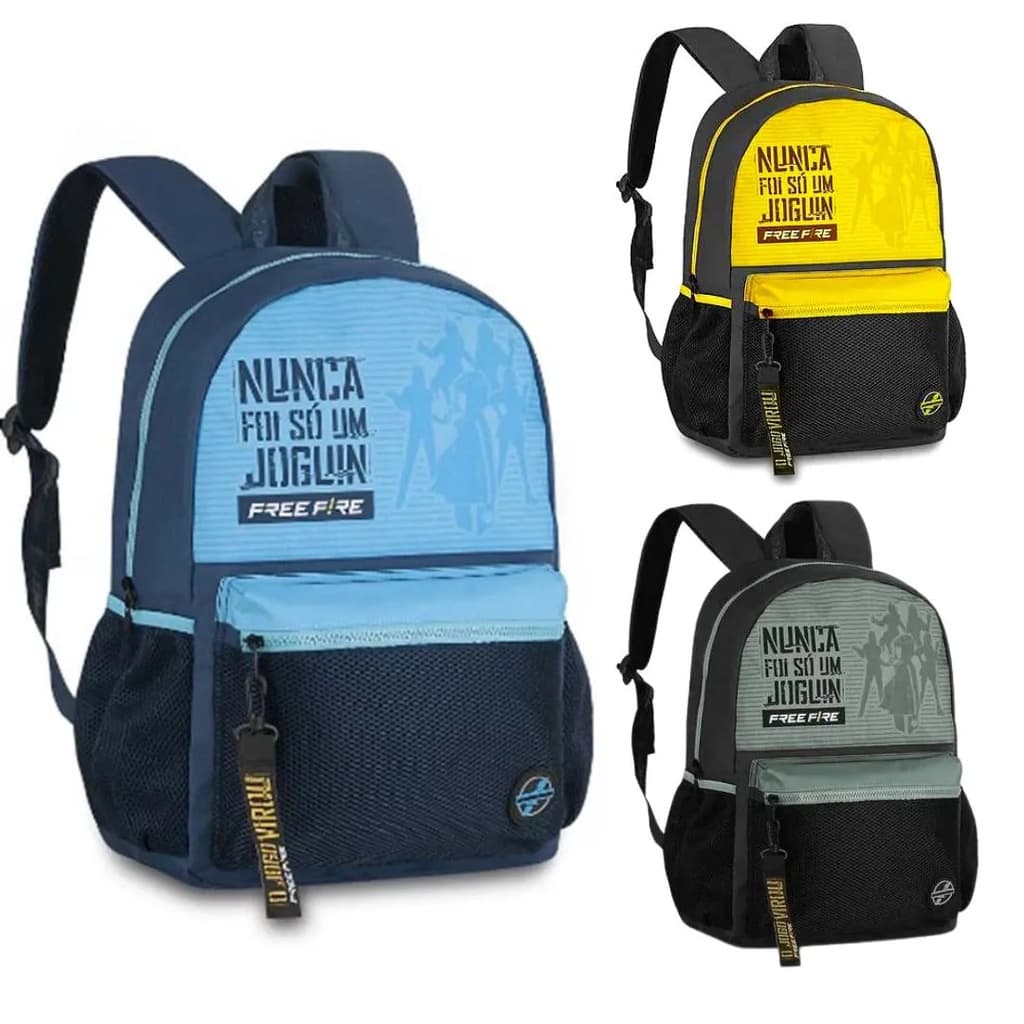 Mochila Free Fire Nunca Foi Só Um Joguin 3 Cores Original Clio FR2486