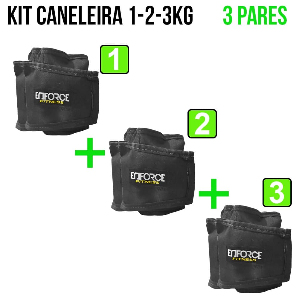 Kit Caneleira Peso Tornozeleira 1kg 2kg 3kg Treinar Pernas Academia Treinar Perna Crossfit Funcional