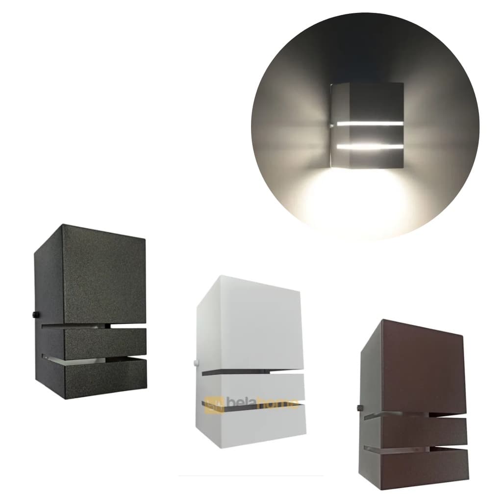 Kit 4 Arandela Luminária Frisada 1 Facho 2 Frisos E27 p/ Ambiente Externo/Interno - Parede e Muro