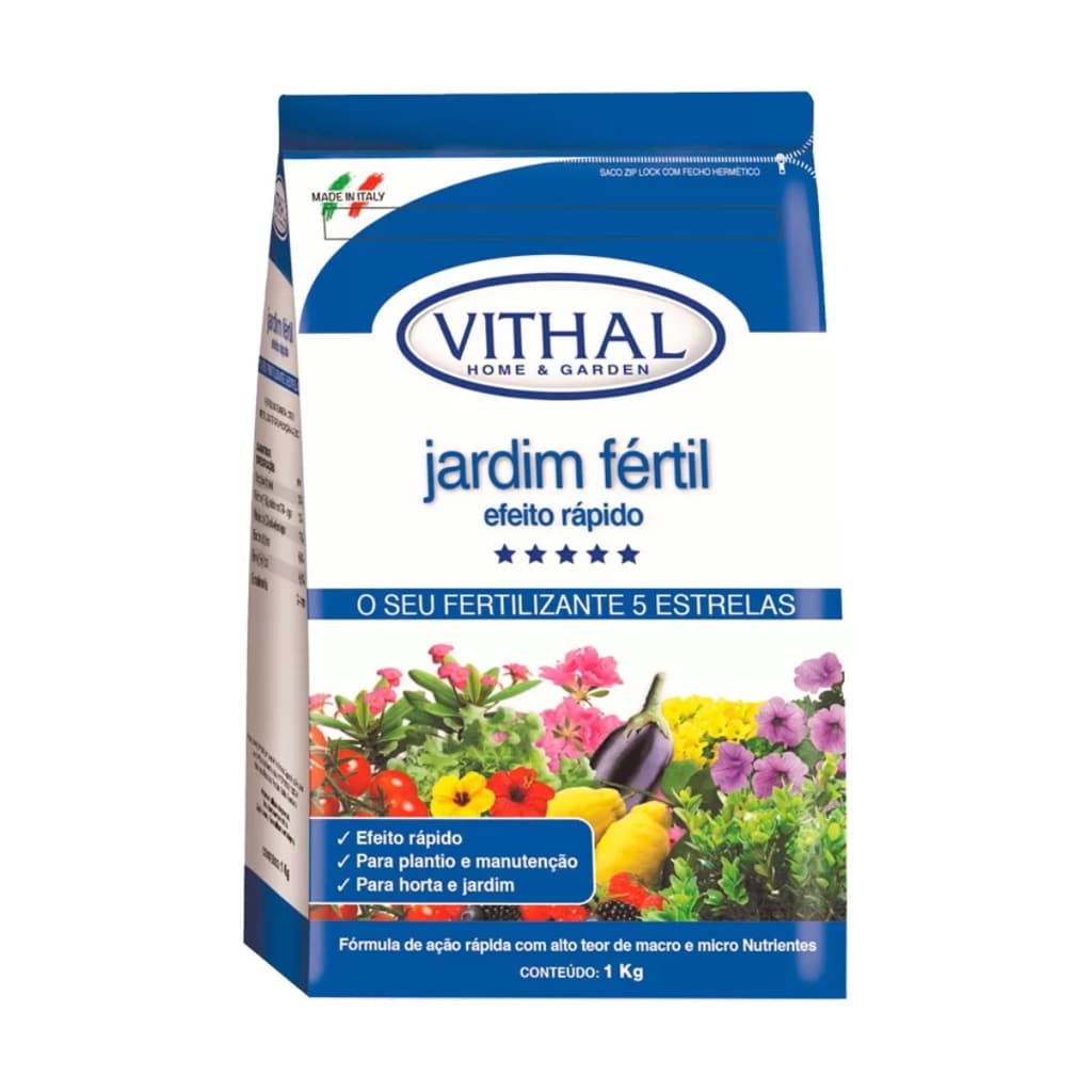 Fertilizante Jardim Fértil Efeito Rapido Vithal 1kg