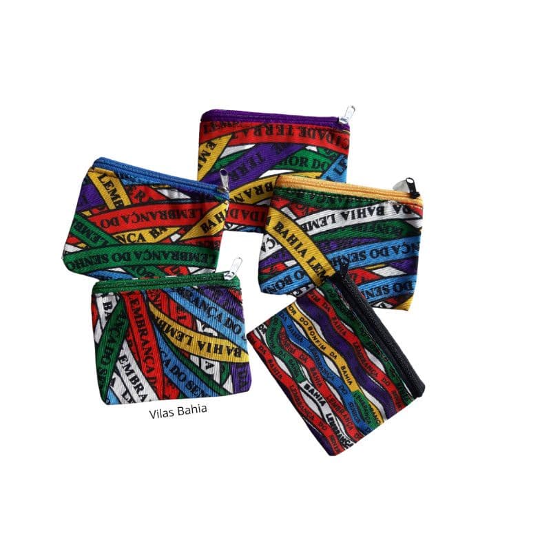 Kit 10 Porta Moedas Niqueleira Artesanal Tecido Fitas Senhor do Bonfim da Bahia
