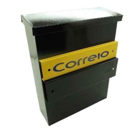 Caixa de Correios Vertical Metal Para Portão Com Trava COR PRETA OU BRANCA