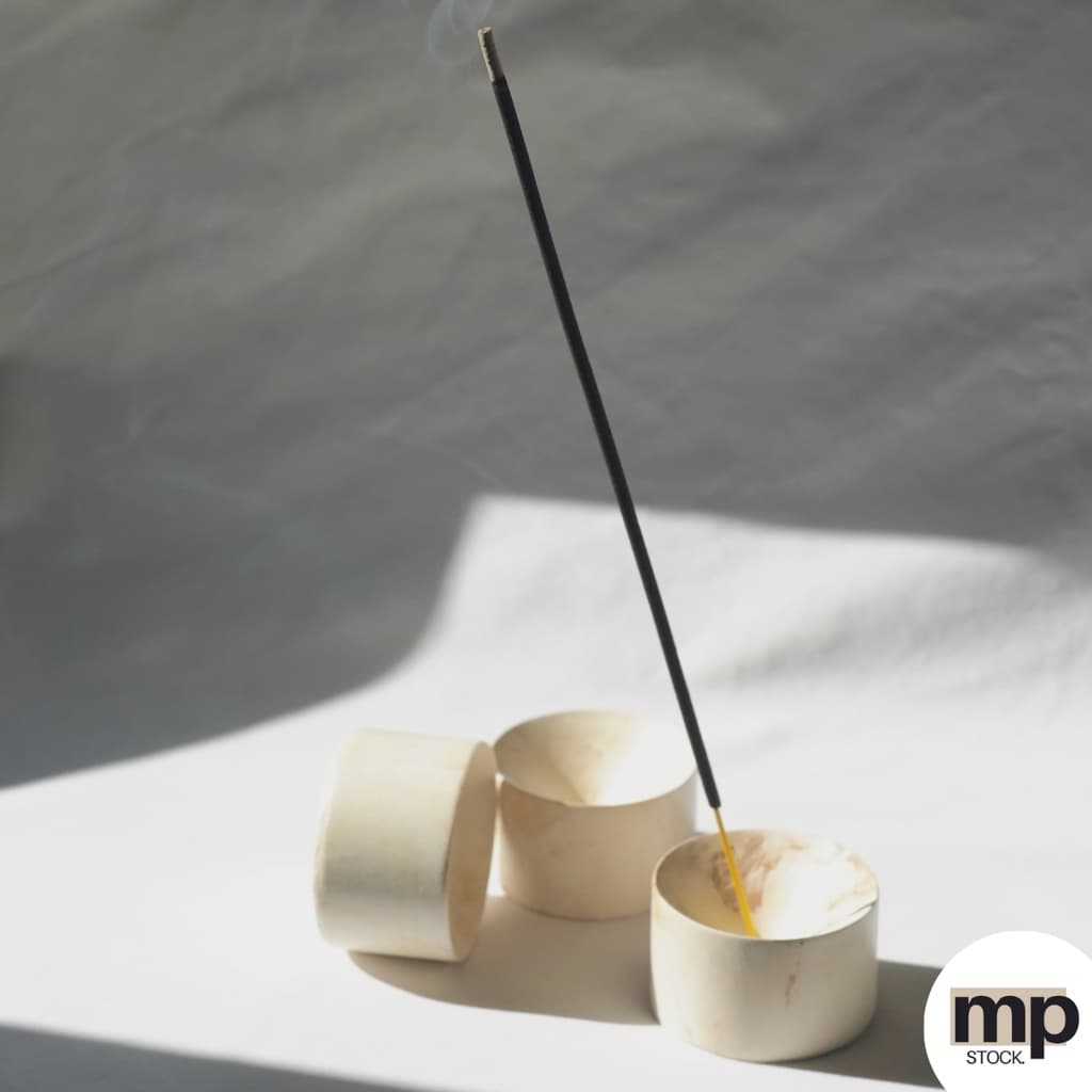 Incensário Marmorizado Redondo Pequeno – Queimador Porta Incenso Zen Decorativo