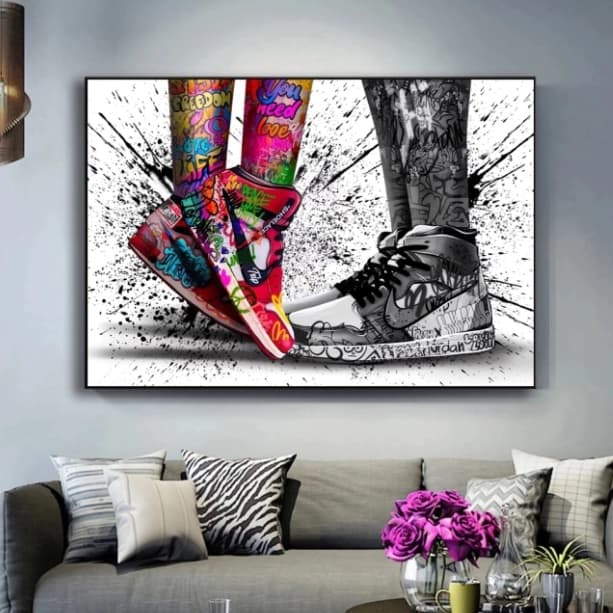 Quadro Decorativo Amor É Tudo que Precisamos Grafite 110x80cm