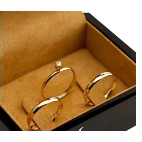 alianças par de Casamento tungstênio 2mm B.D Moeda Antiga + Solitárioalianças par de Casamento tungstênio 2mm B.D Moeda Antiga + Solitário