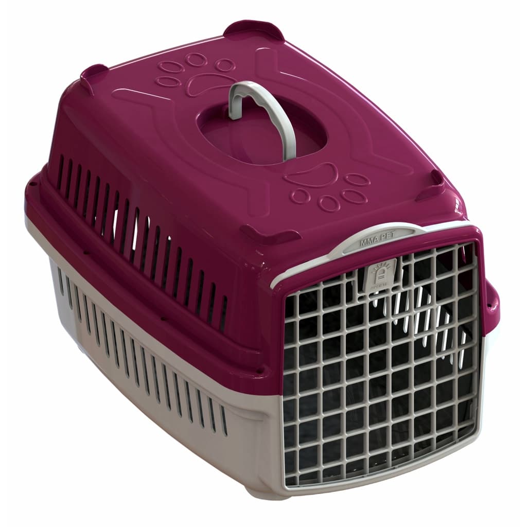 Caixa De Transporte Para Pets Cachorros e Gatos N03 COR VINHO (Até 16kg) Resistente MMA PET Promoção