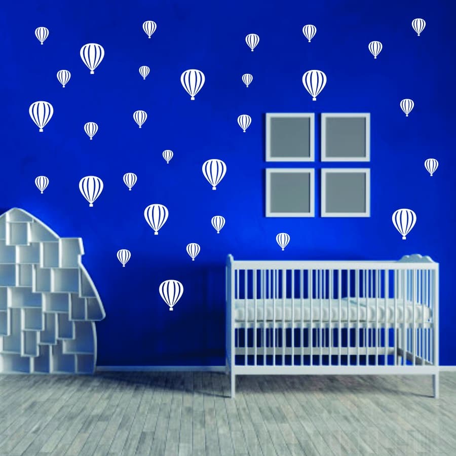 Balões Adesivo De Parede Brancos Quarto Infantil Nuvem