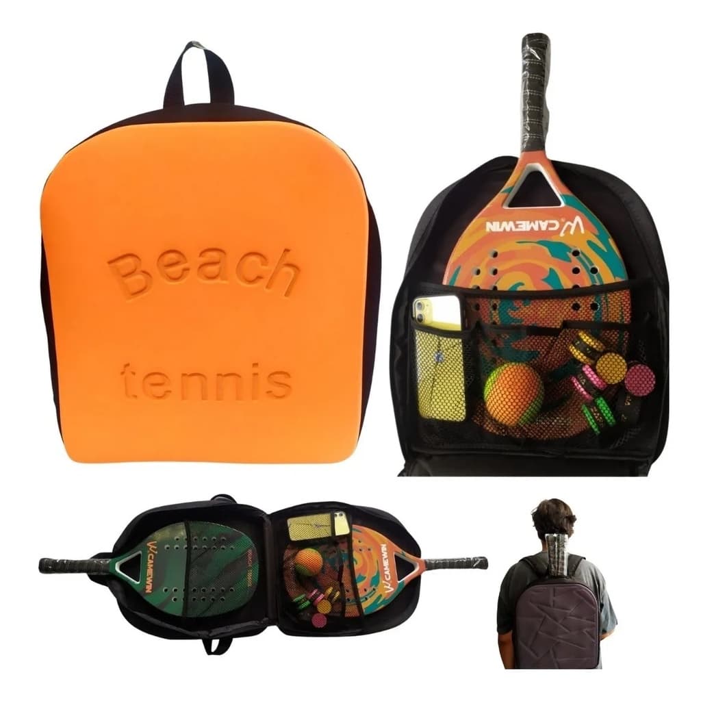Bolsa para Beach Tennis Para 2 Raquetes Com Bolso Interno