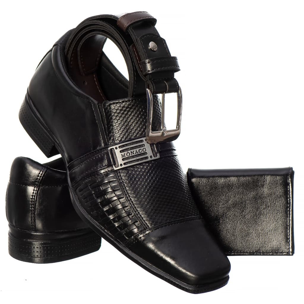 KIT SAPATO MASCULINO REFERÊNCIA - 500PR MAS CINTO E CARTEIRA
