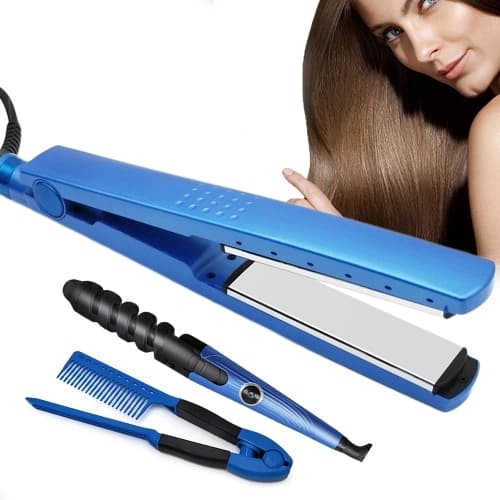 Kit 3 em 1- Prancha Chapinha Íon Titânio Iônica Profissional 450f Prancha de Cabelo 110/220v