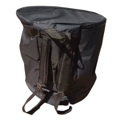 capa bag Maia surdo 18x60  nylon impermeável acolchoada com bolso tripé
