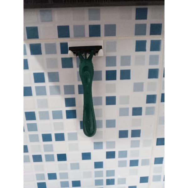 kit 2un Suporte Para Barbeador Gillette Prestobarba com fita dupla face