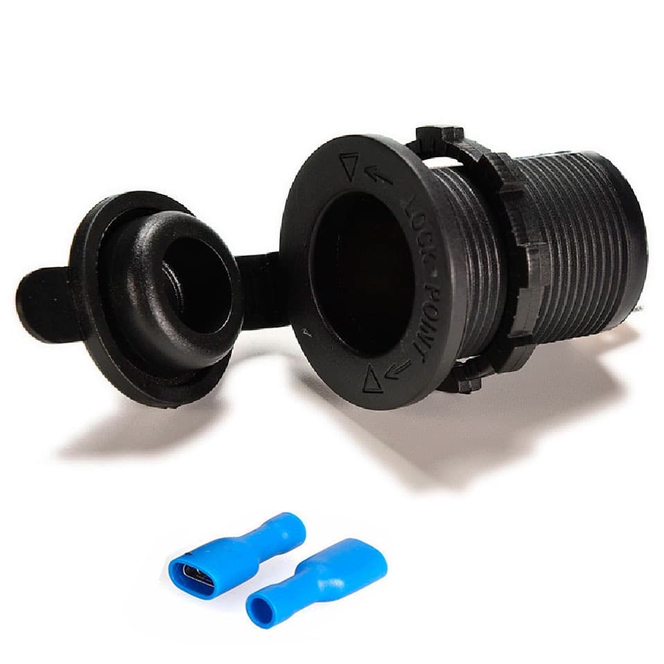 Tomada Veicular 12v ABS para Equipamentos Elétricos até 120w com Tampa