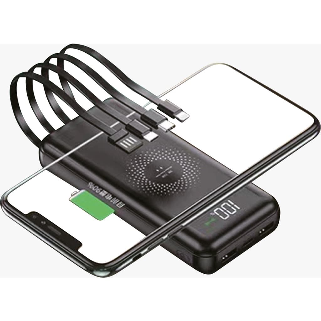 Carregador Portátil Indução 10W Universal Com cabos 4 saidas Universal Power Bank 10000mah