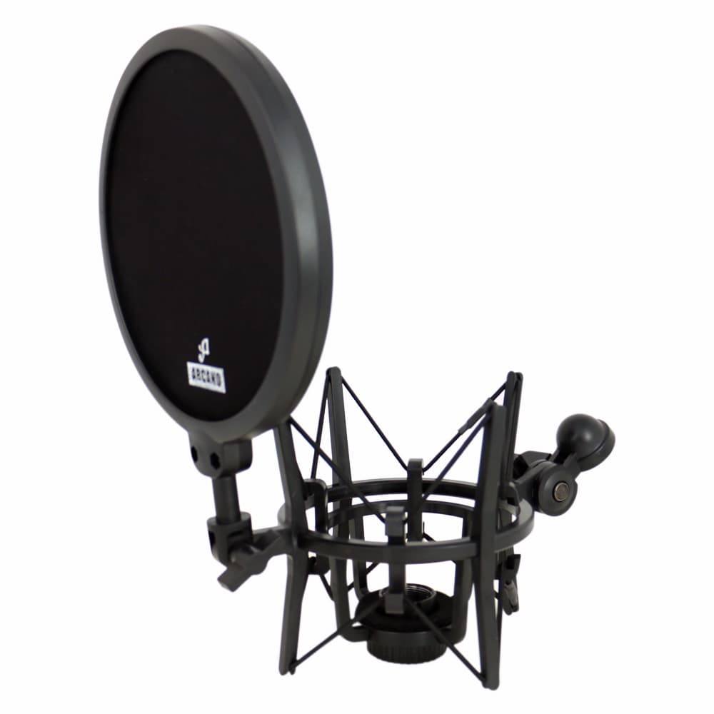 Shock Mount Aranha Com Pop Filter Arcano Mn-2 Rosca Externa