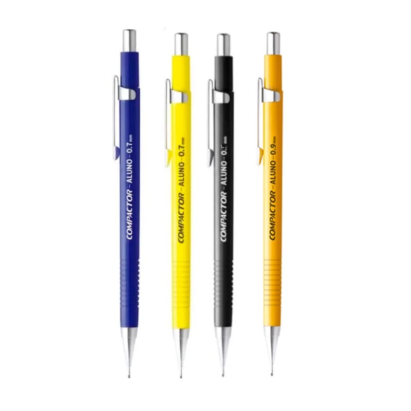 Lapiseira Nova Aluno 0.5mm, 0.7mm e 0.9mm Compactor