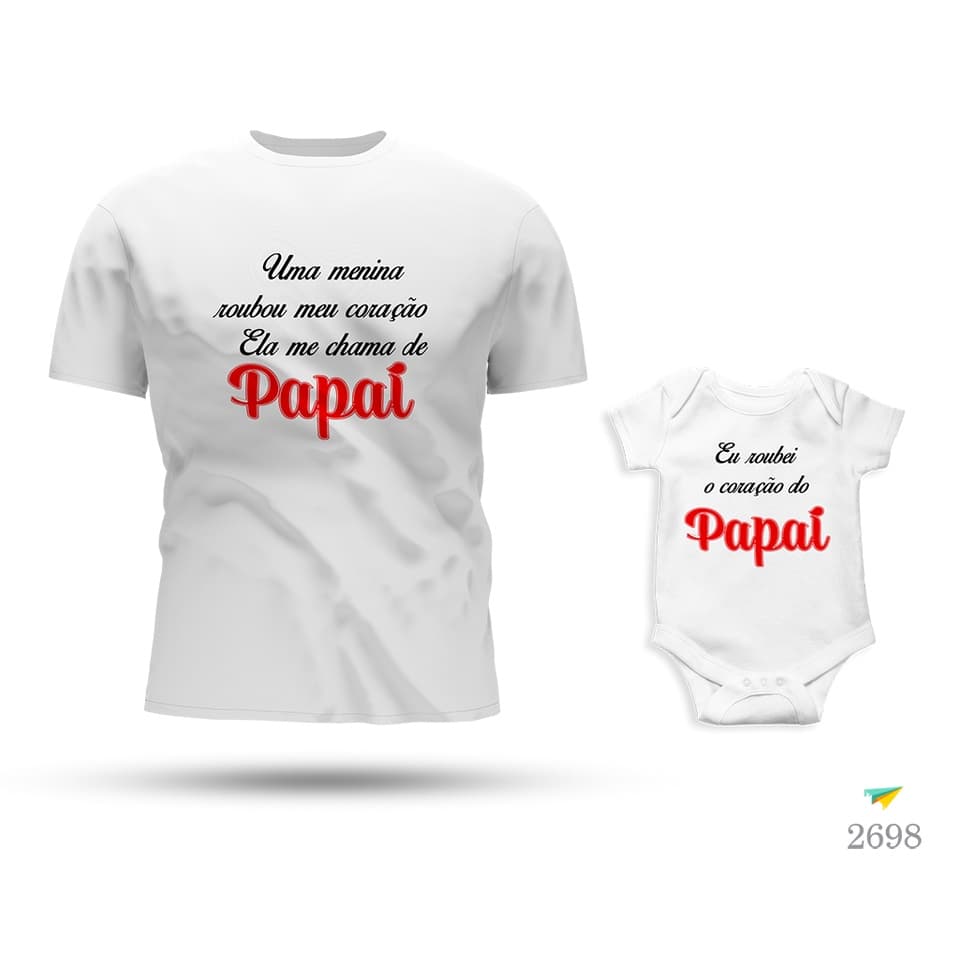 Kit Tal Pai Tal Filho Uma menina Roubou meu Coração