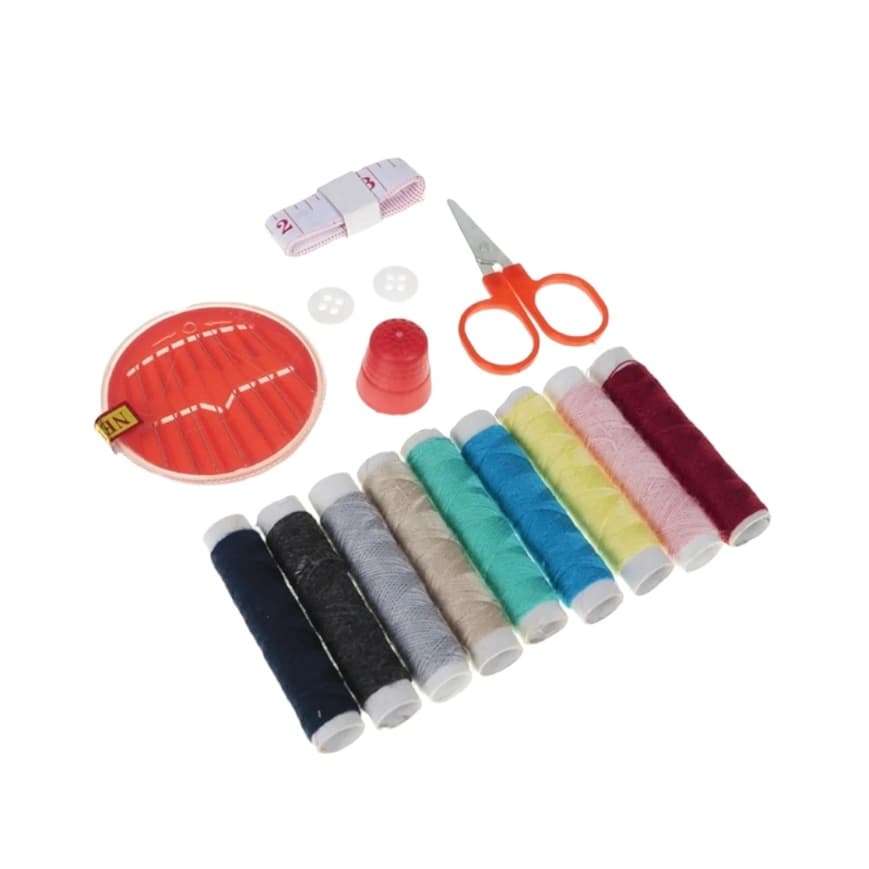 Mini Kit Costura Agulhas Linhas Acessorios 20 PÇS