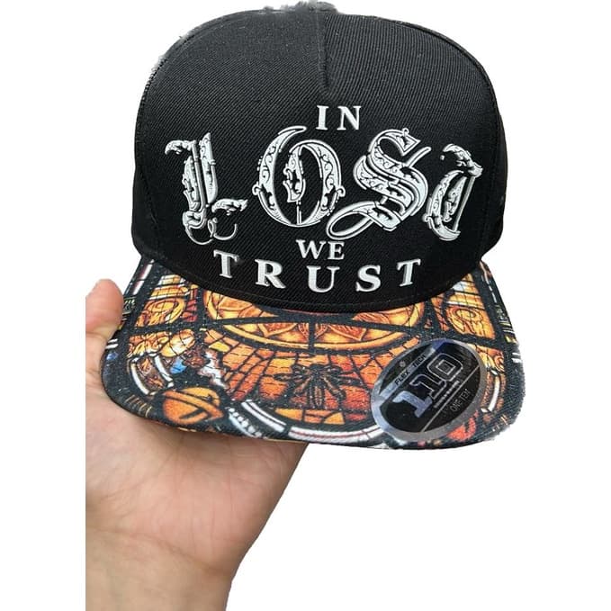 Boné Lost Monalisa Aba Reta Fitão Preto Envio Imediato