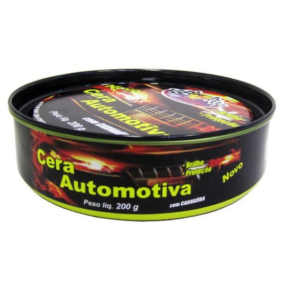 Cera Automotiva Cristalizadora com Carnaúba 200G na Lata Mil Milhas Pasta Brilho Proteção Automotivo