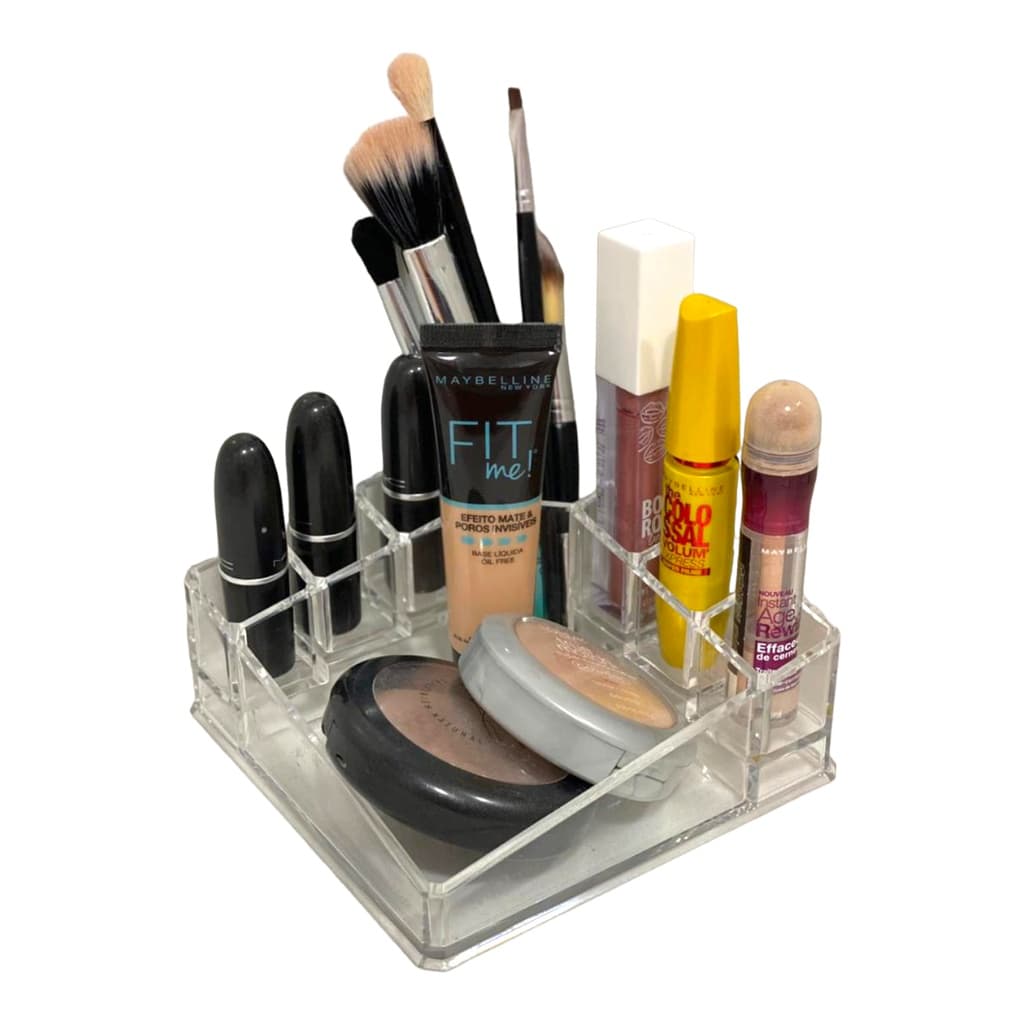 Porta Maquiagem Organizador Cosmetico Acrilico 8 Divisorias