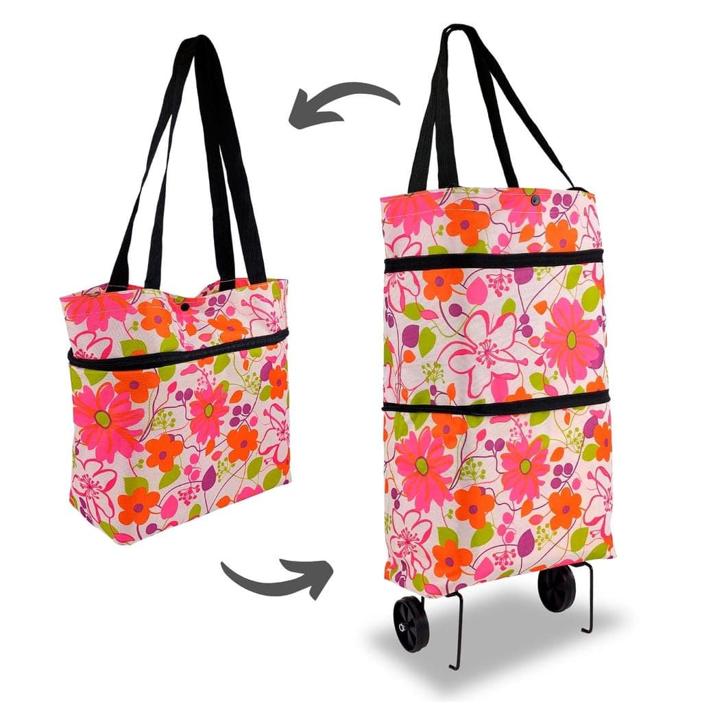 Bolsa Bagagem, para Feira Sacola, Dobr谩vel Com Rodinhas / Para Peso Leve - Ref: 0852