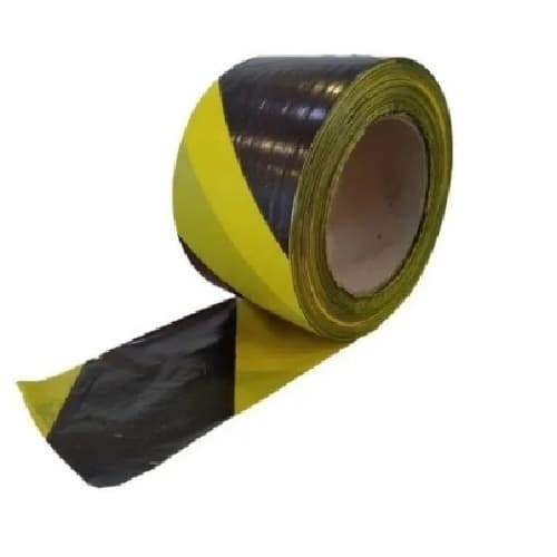 Fita Zebrada Amarela/preta 200 Mt X 70 Mm - Plastcor