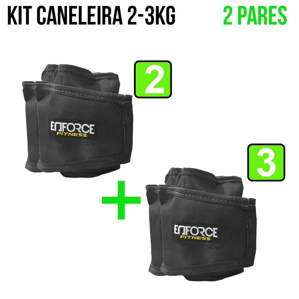 Kit Caneleira Peso Tornozeleira 2kg e 3kg Treinar Pernas Academia Treinar Perna Crossfit Funcional