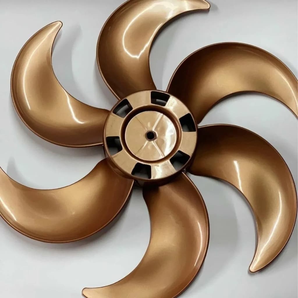 Helice P/ Ventilador Ventisol 40cm Turbo 6 Pás Dourada Cobre