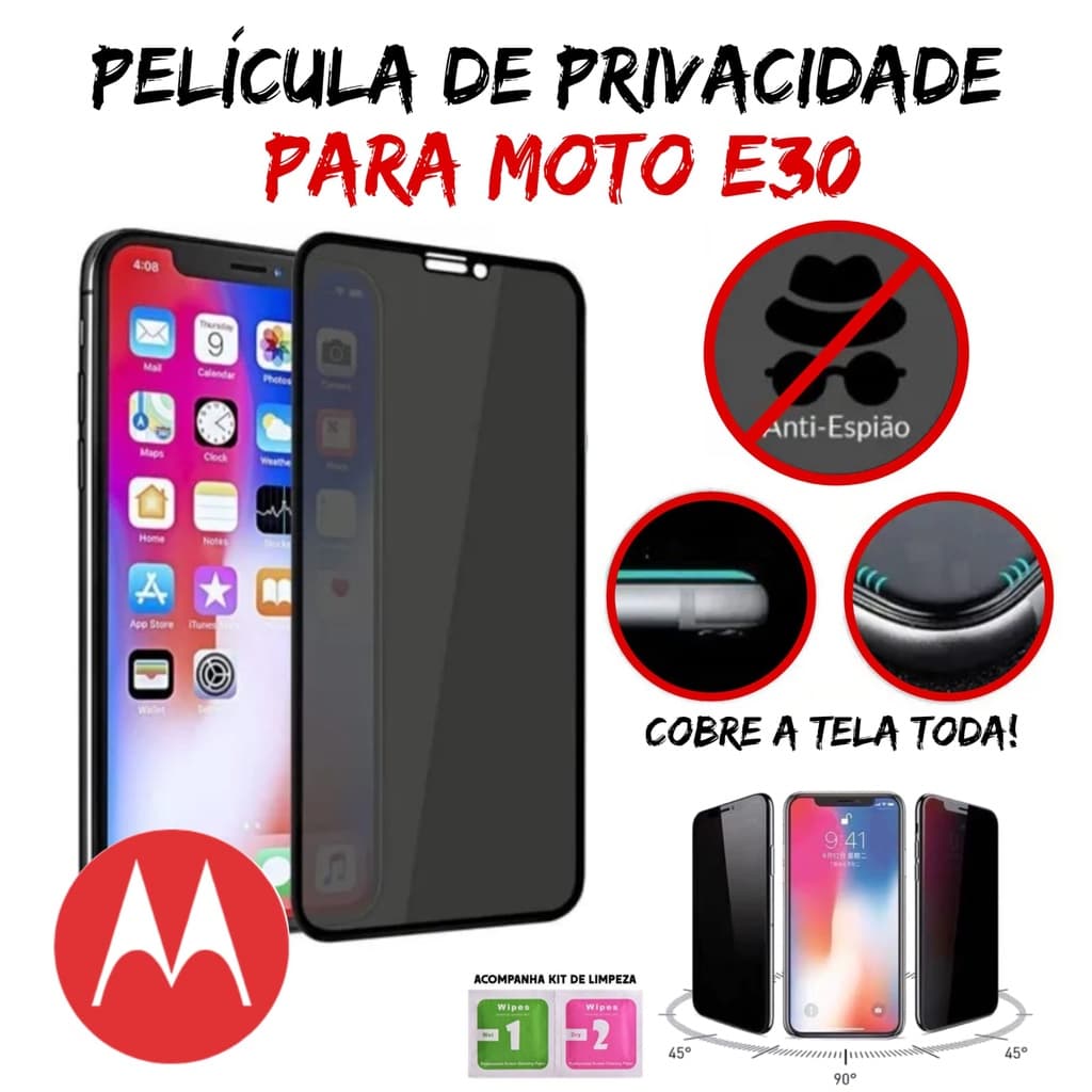 Película de Privacidade para Motorola Moto E30