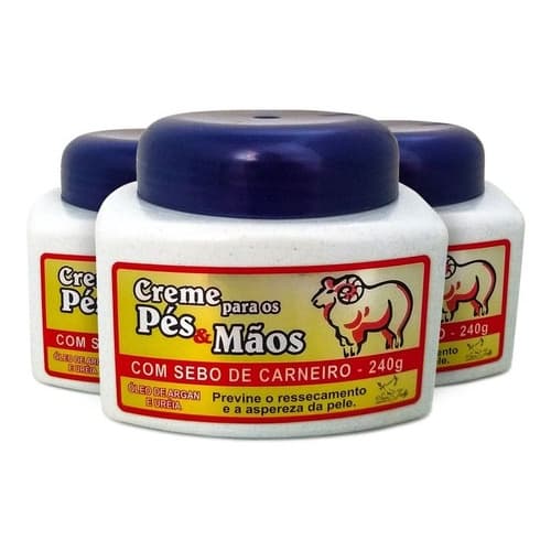 Creme Sebo De Carneiro ( Com óleo de Argan e uréia)240g - San Jully